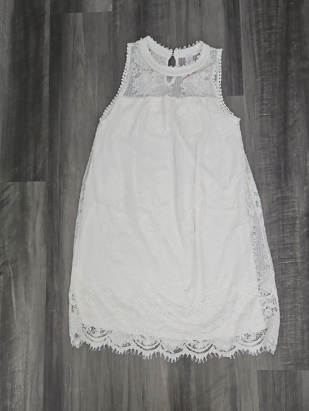 White Lace Mini Dress